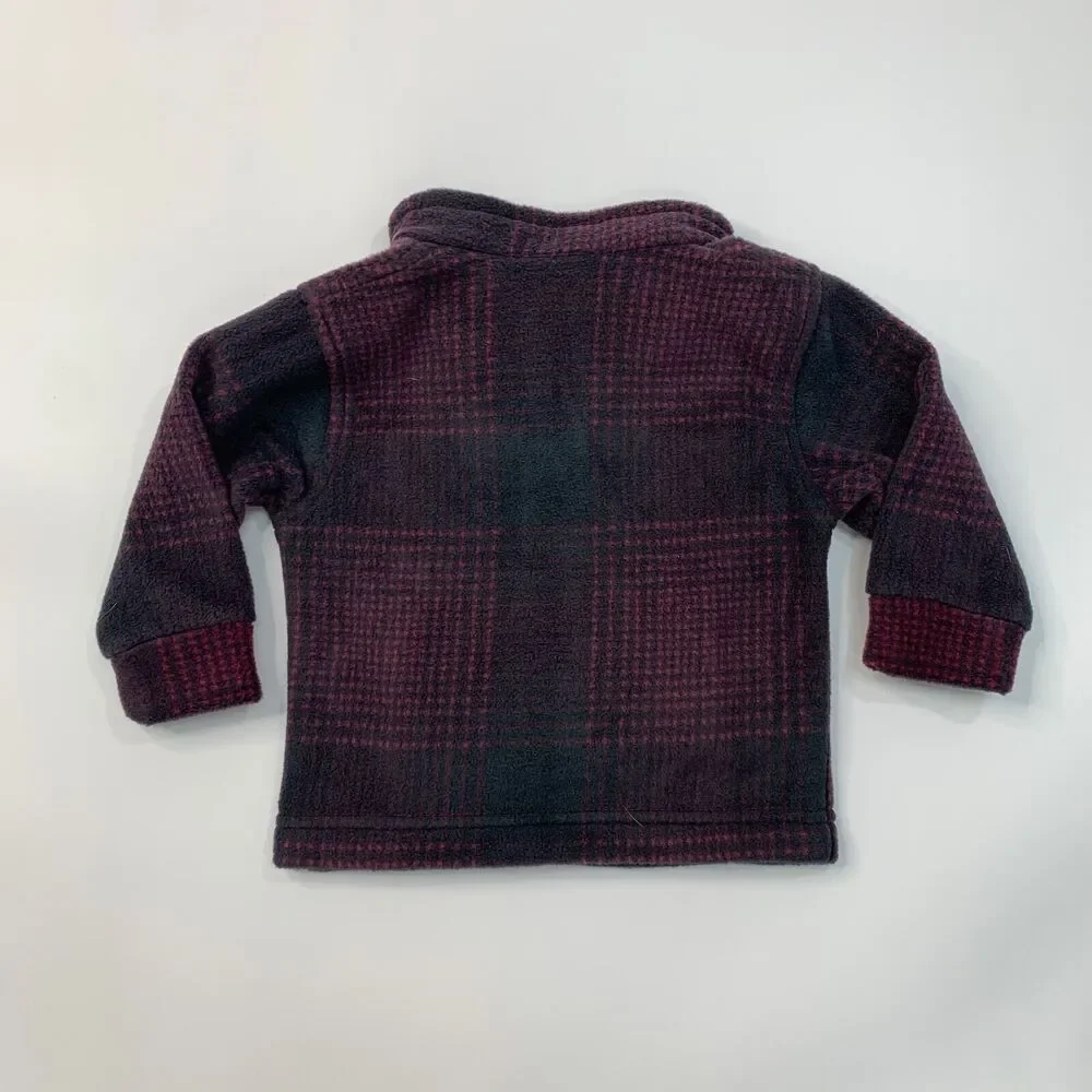 Columbia Jacket Youth Toddler 6-12‎ Month Gray Pink Zing III Fleece Zip Up Plaid